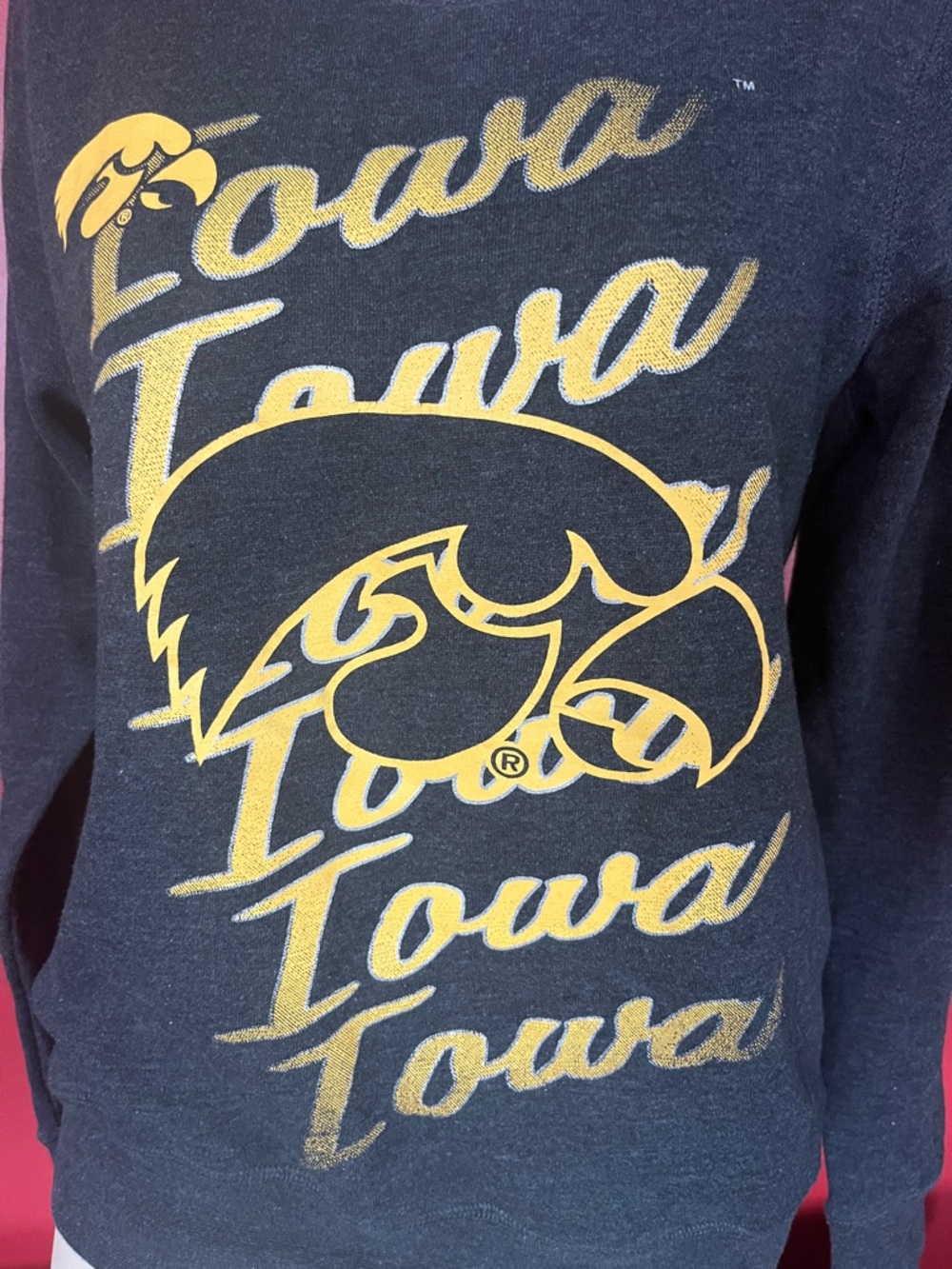 EUC Russell Iowa Hawkeyes Athletic Black Sweatshirt - Picture 7 of 13